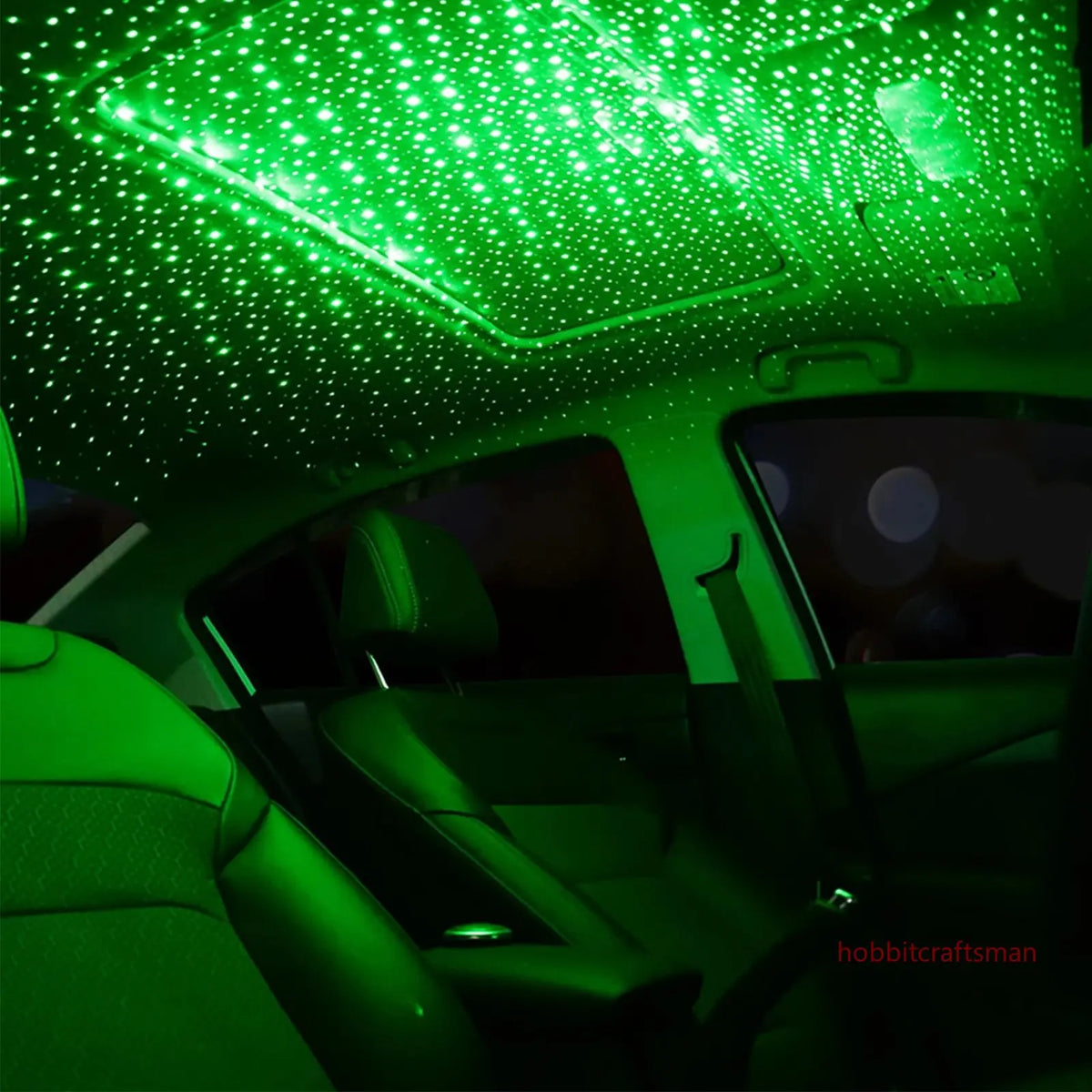 Car Star Ceiling Light: Mini USB Galaxy Projector, Adjustable, No Install